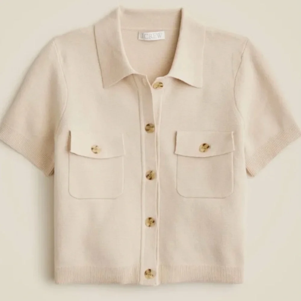 J. Crew Short-sleeve pocket cardigan - Picture 1 of 6